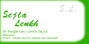 sejla lenkh business card